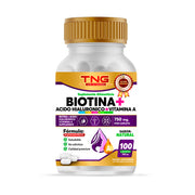 Capletas Biotina + Acido Hialuronico Y Vit A. 750 Mg 100 C.