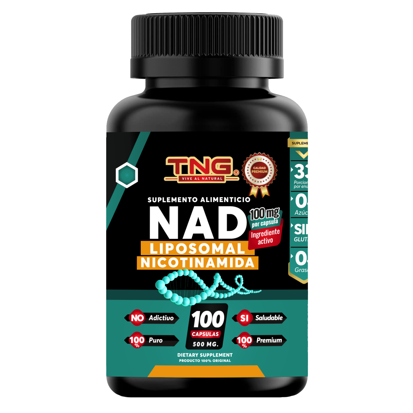 Capsulas NAD 500 Mg. 100 C.