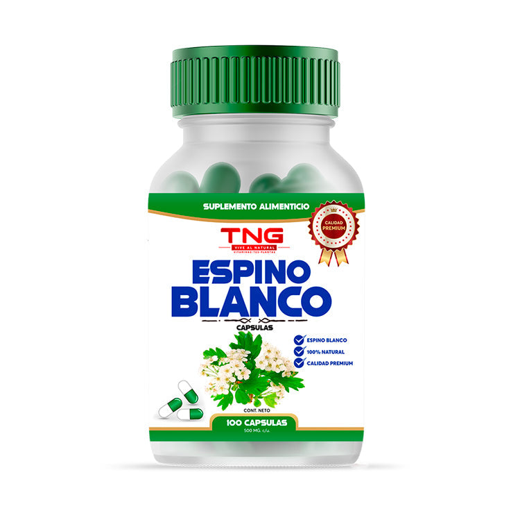 Capsulas Espino Blanco 500 Mg. 100 C.